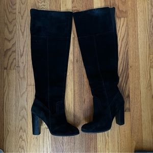 Aldo Over the Knee Suede Heeled Boots